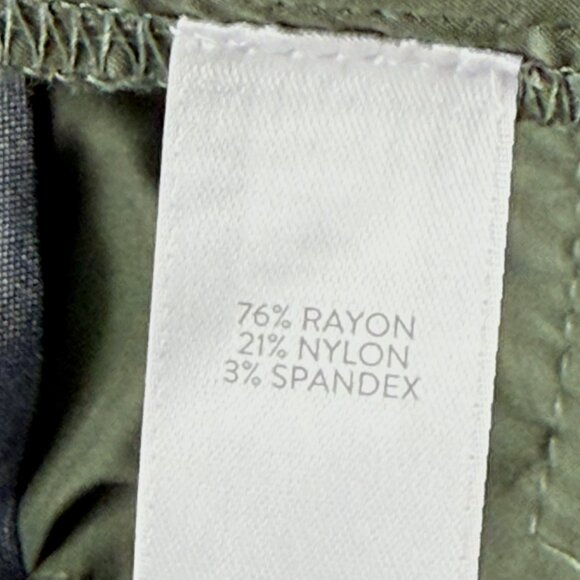 J. Jill Women's Wearever Collection Refined Woven Green Trousers Size 6 Mid Rise - Picture 6 of 10